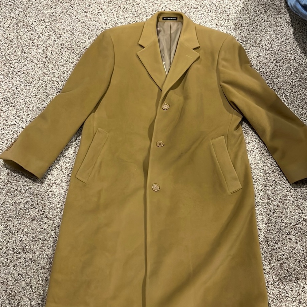 Men’s Ralph Lauren wool/cashmere overcoat size 42R in tan